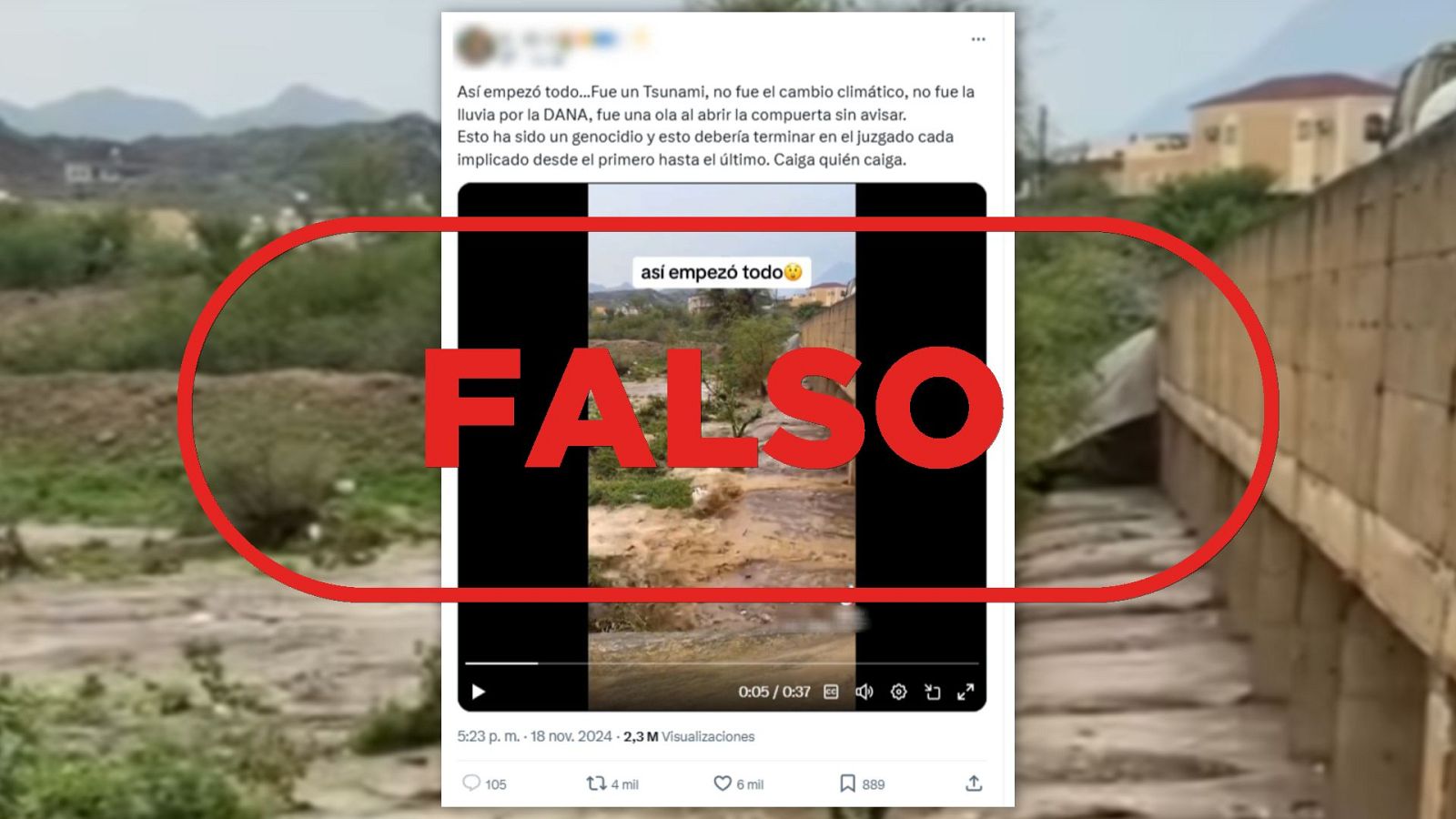 DANA en Valencia: No es un tsunami por una compuerta abierta