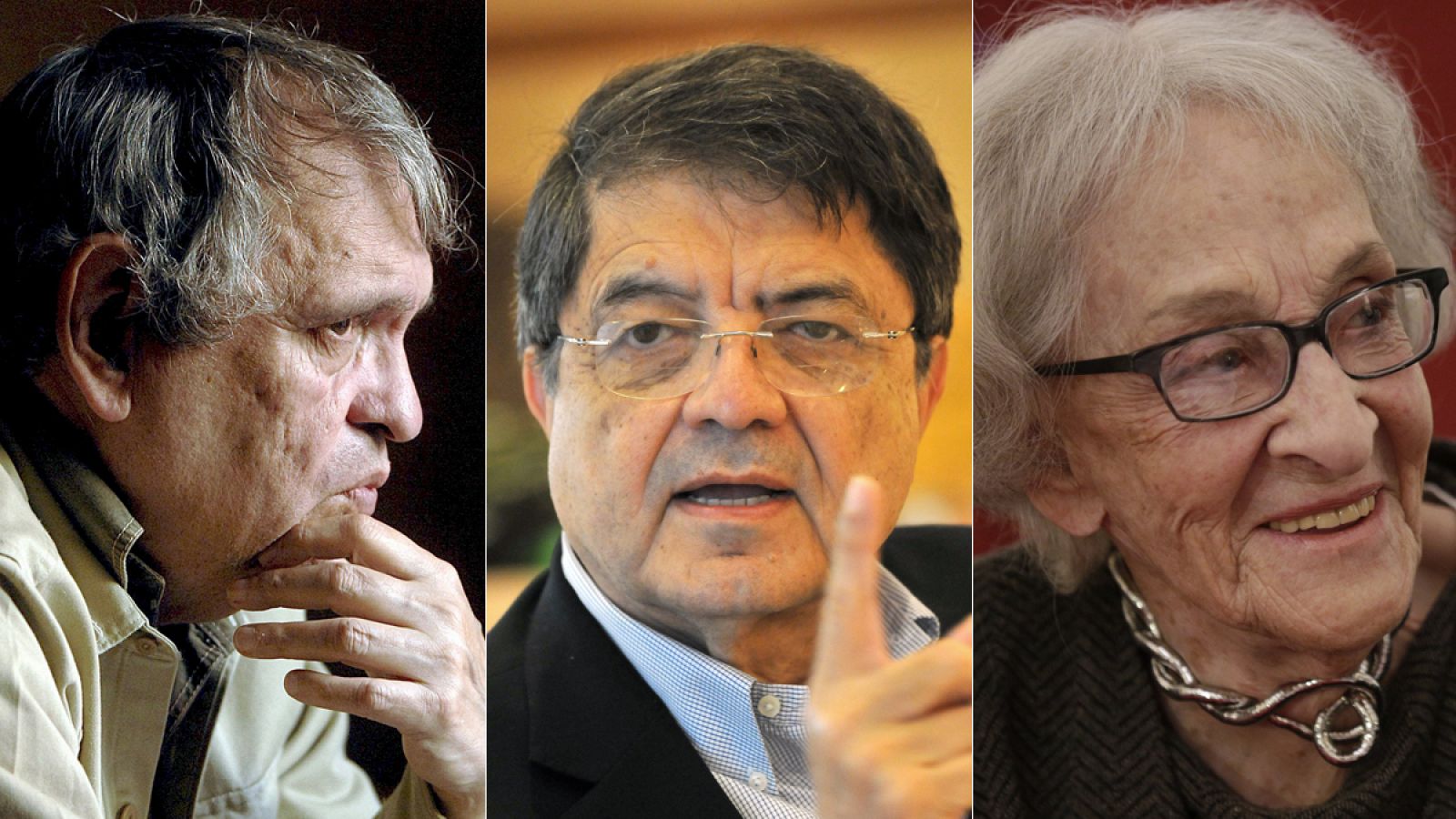 Rafael Cadenas, Sergio Ramírez e Ida Vitale, candidatos al Premio Cervantes 2017.