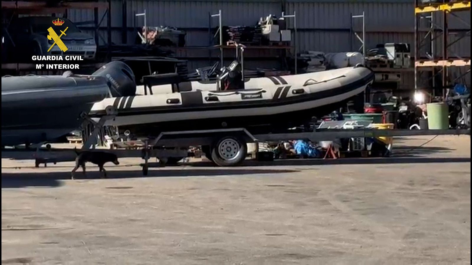 Imagen de una de las narcolanchaa utilizadas por los detenidos