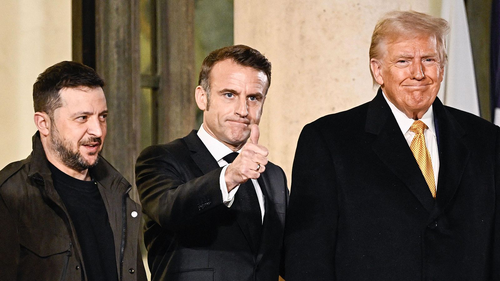 Zelenski, Macron y Trump se reúnen en París