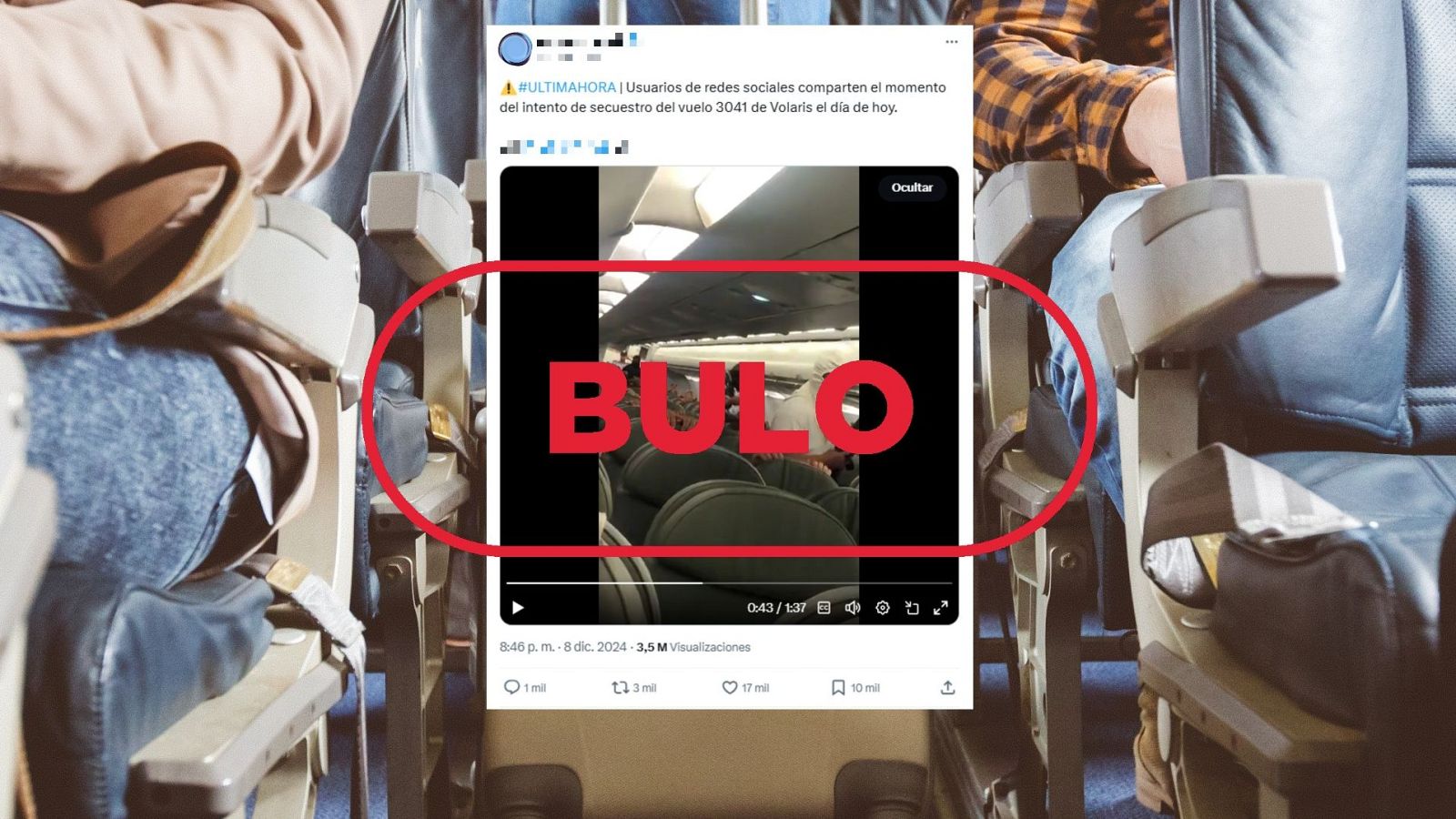 No es el intento de secuestro del avión de Volaris, es un simulacro