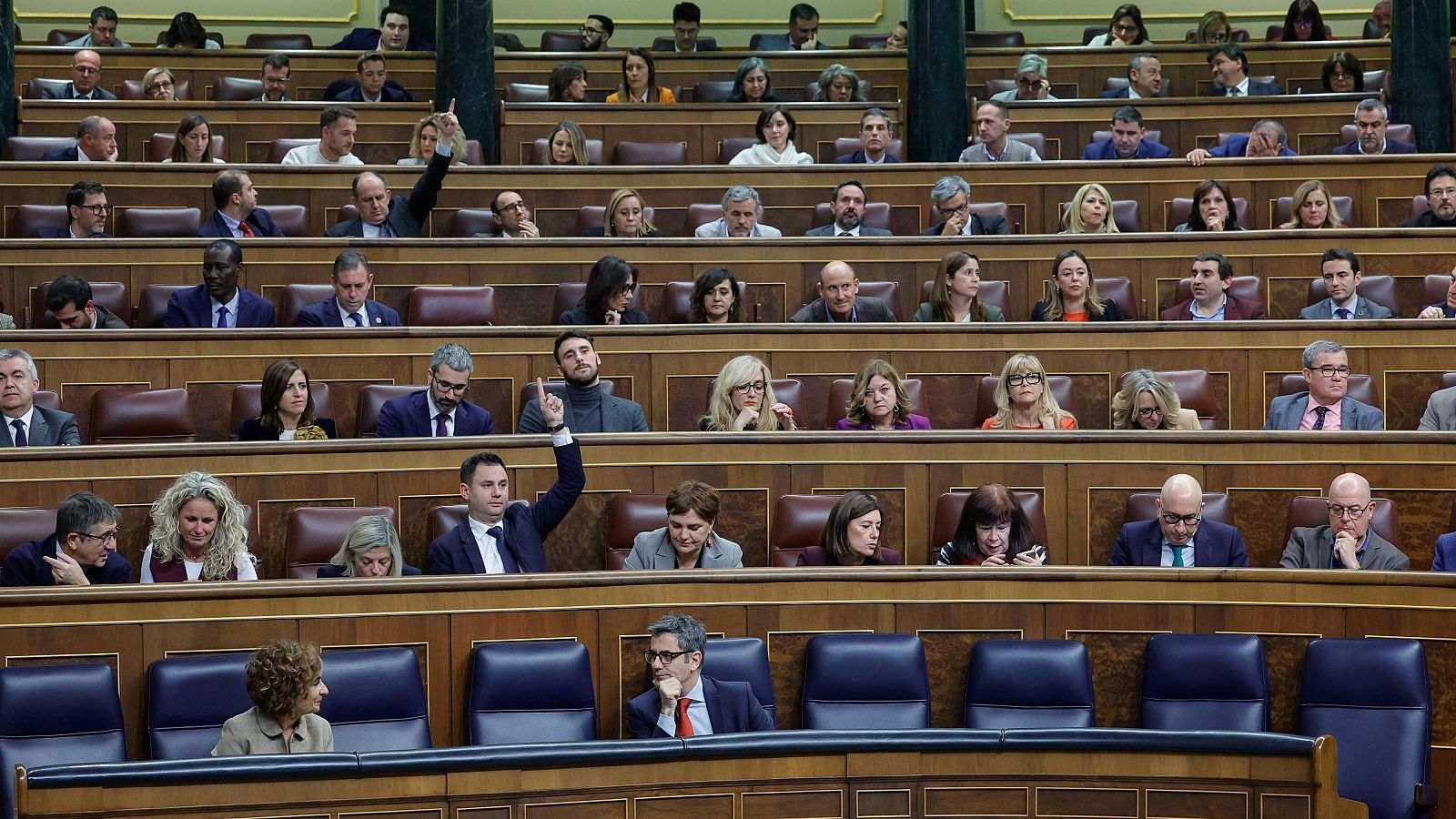 La bancada socialista en el Congreso de los Diputados este martes