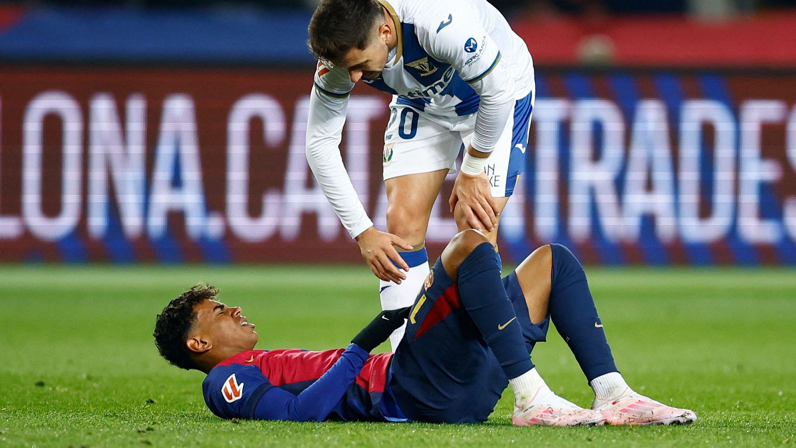 Lamine Yamal, lesionado ante el Leganés