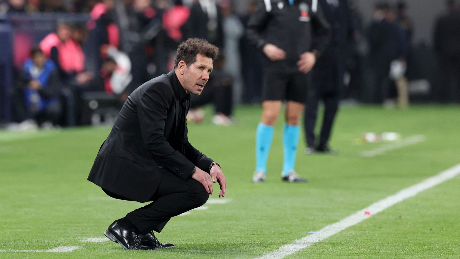 Diego Pablo Simeone durante un partido con el Atlético de Madrid.