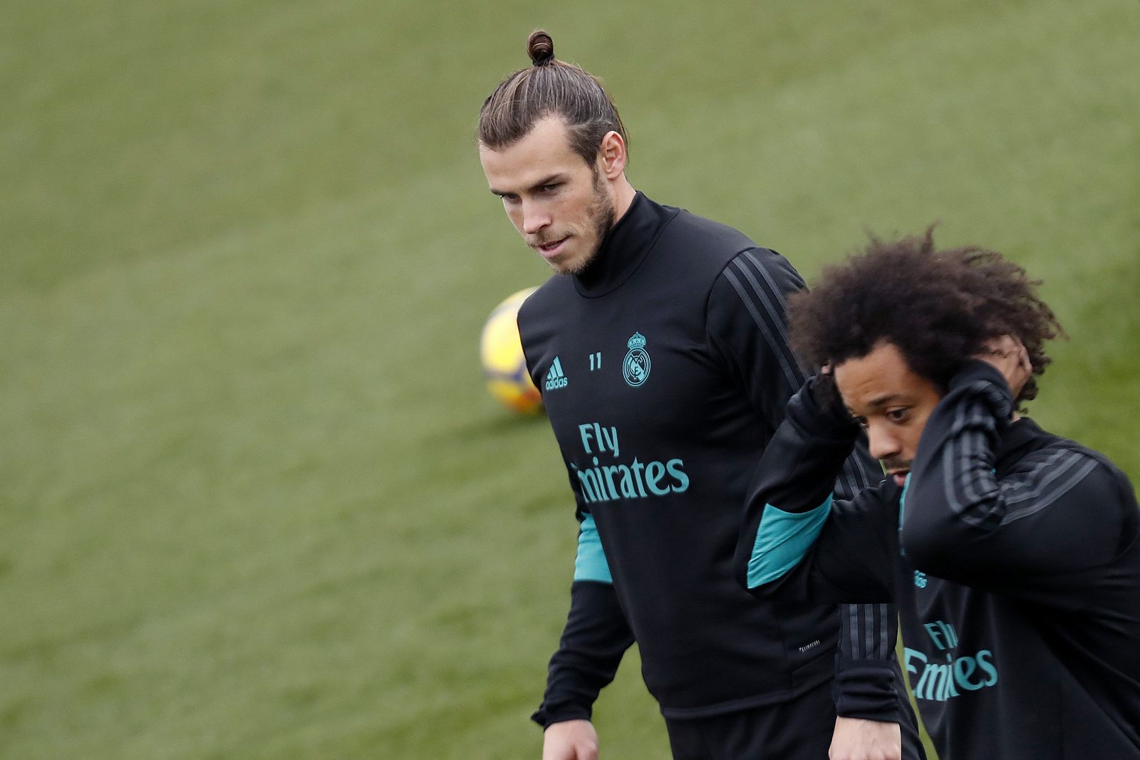 Bale entrena con el Real Madrid