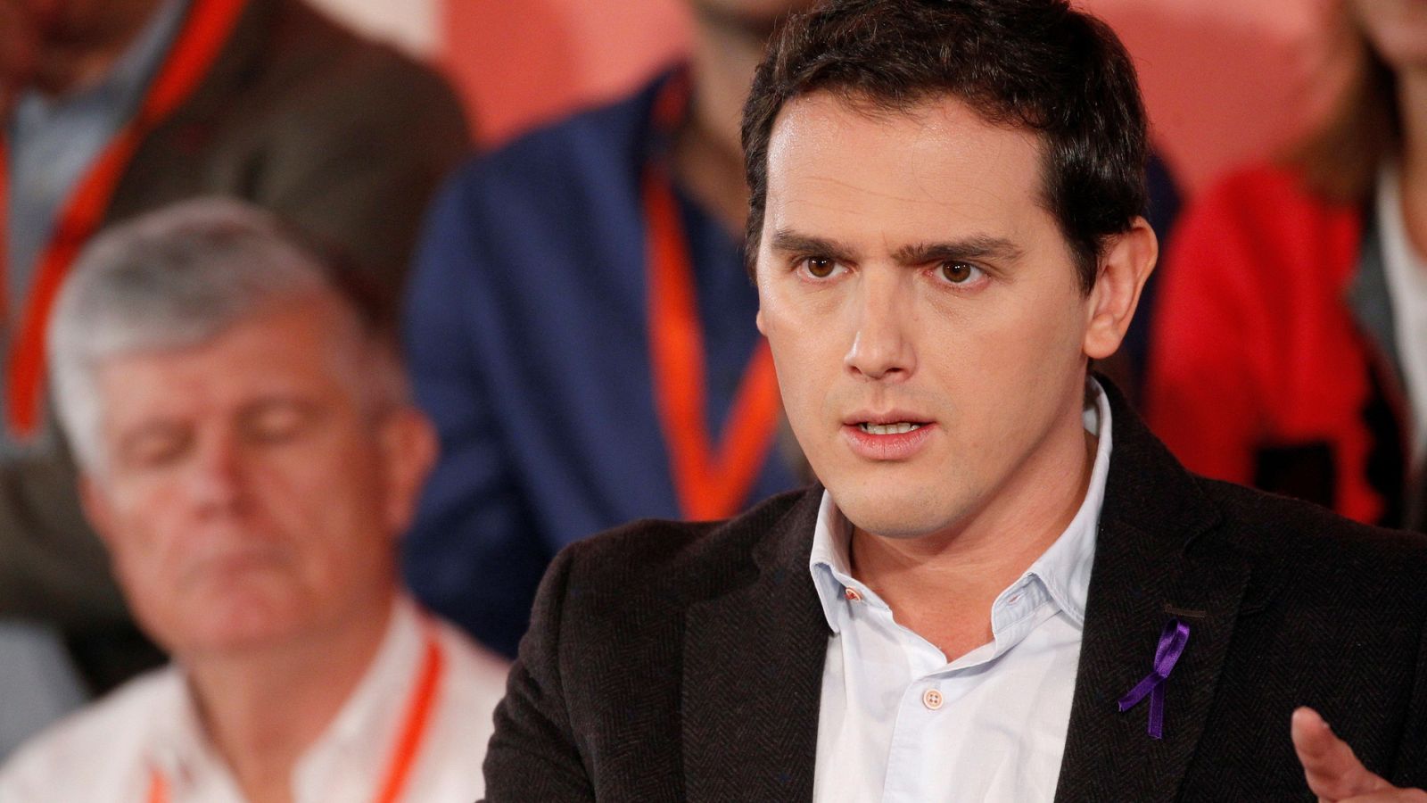 Albert Rivera en el acto que su partido celebra en Madrid para presentar el programa electoral para las elecciones de Cataluña