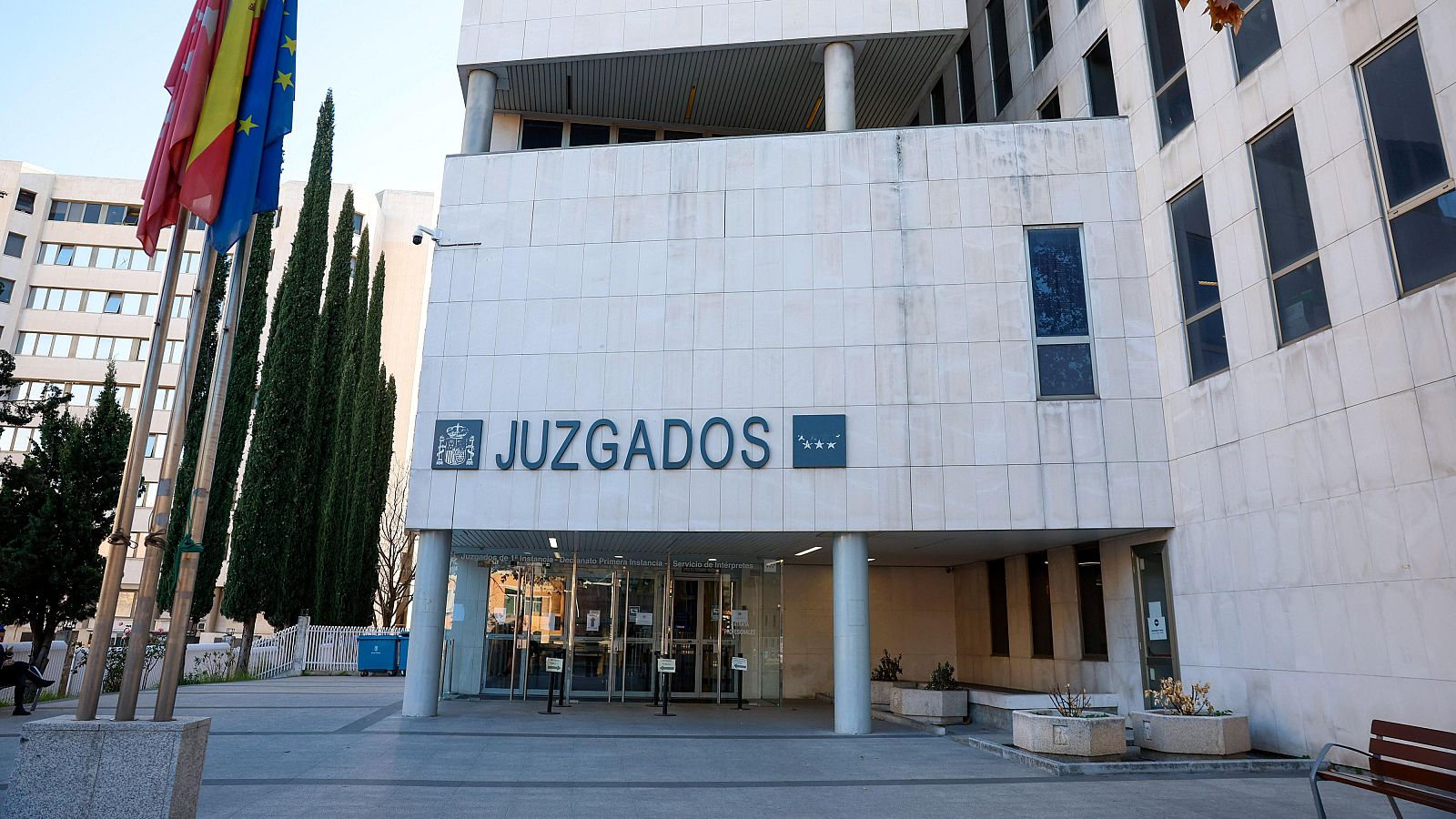 Vista de los juzgados de Plaza Castilla en Madrid