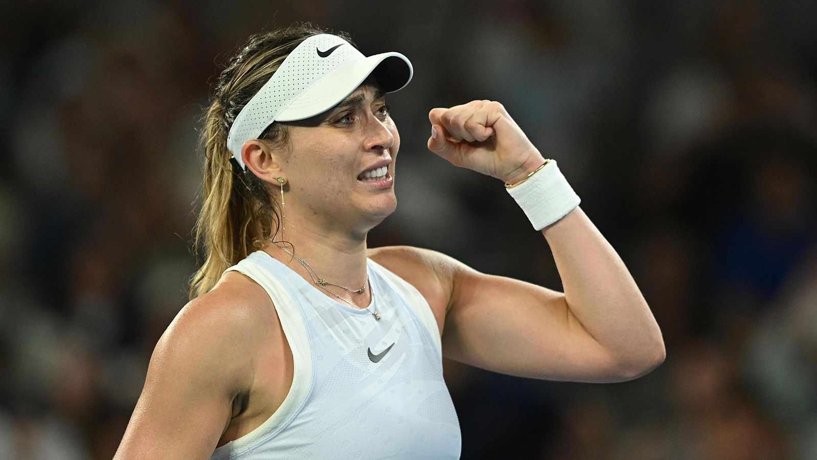 Badosa celebra un punto en el Open de Australia