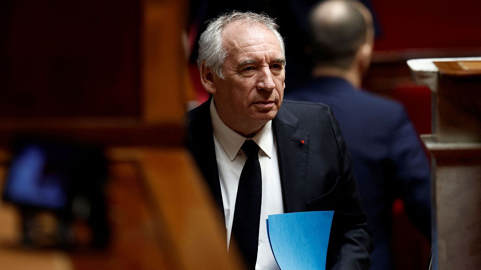 El primer ministro francés, Francois Bayrou, durante un debate sobre una moción de censura contra el gobierno francés