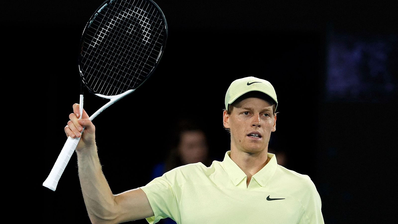 Sinner durante el encuentro ante Giron