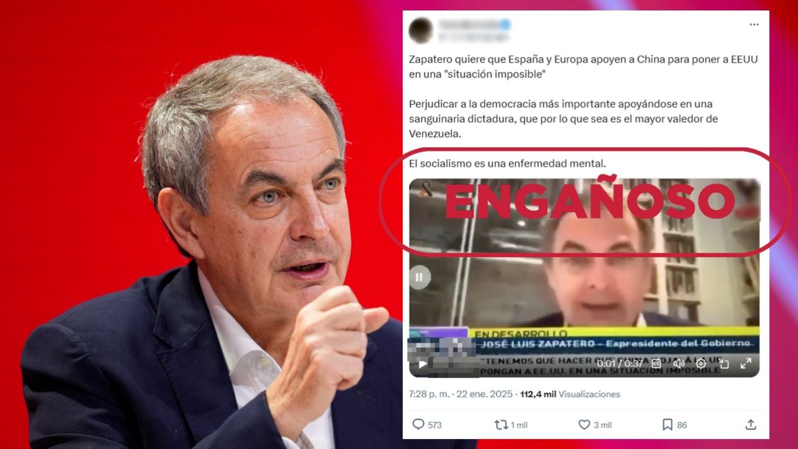 Este vídeo de Zapatero defendiendo que China y la UE “pongan a EE.UU. en una situación imposible” no es actual