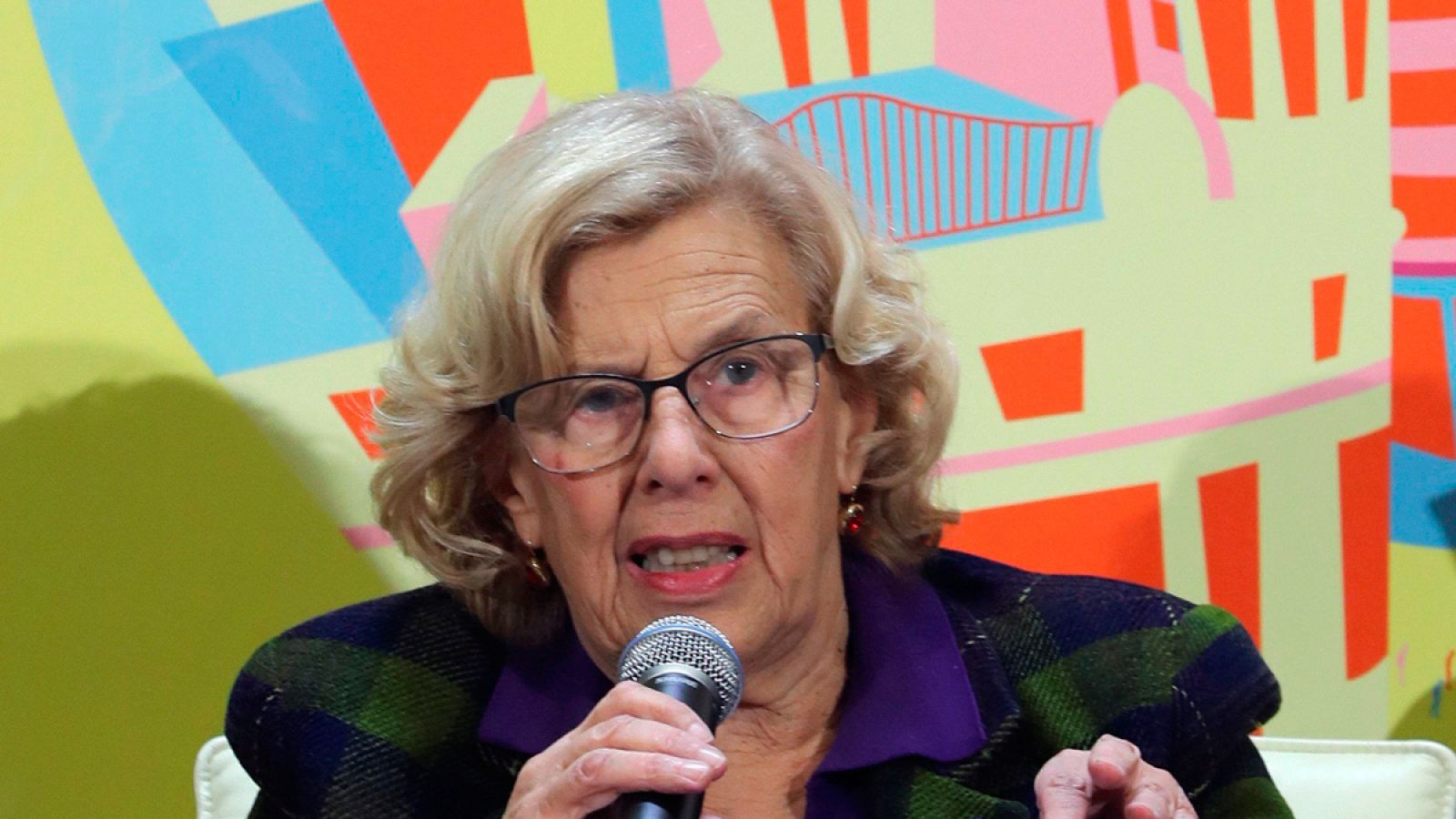 La alcaldesa de Madrid, Manuela Carmena, en una comparecencia reciente ante los medios