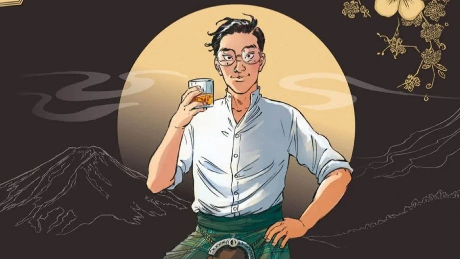 Detalle de la portada de 'Whisky san' (Bamboo Editions)