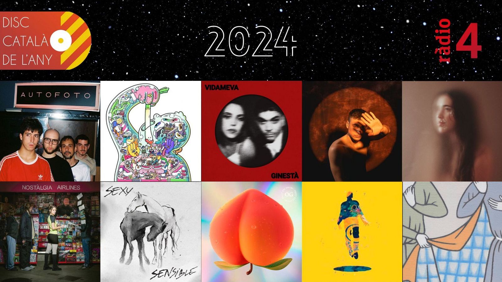 Imatges dels àlbums finalistes del Disc Català de l'Any 2024, de Ràdio4