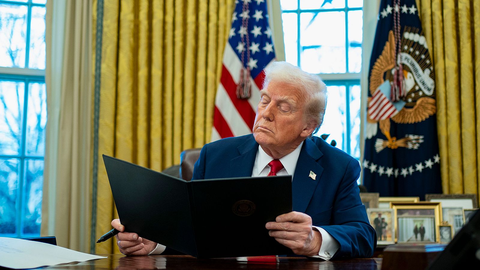 El presidente estadounidense, Donald Trump, en el Despacho Oval de la Casa Blanca