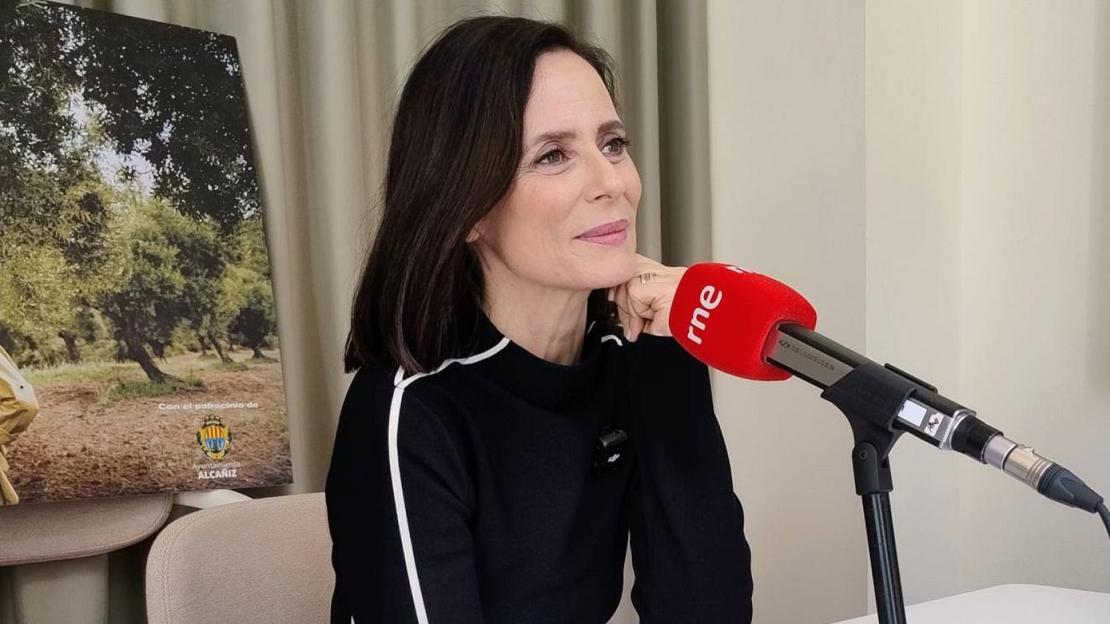 Aitana Sánchez-Gijón, en un momento de la entrevista en 'De película'.