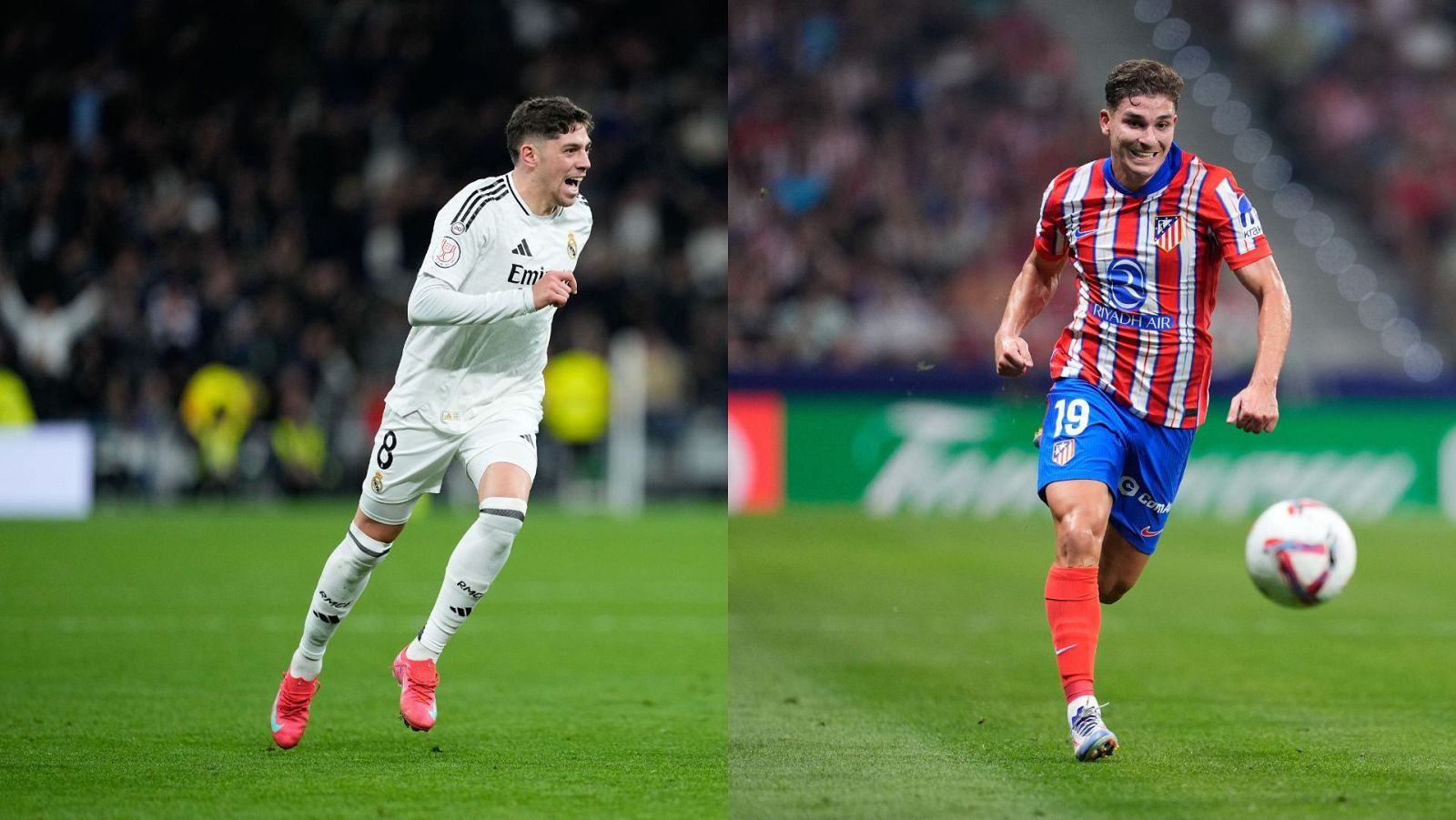 Fede Valverde y Julián Álvarez, los incombustibles del derbi