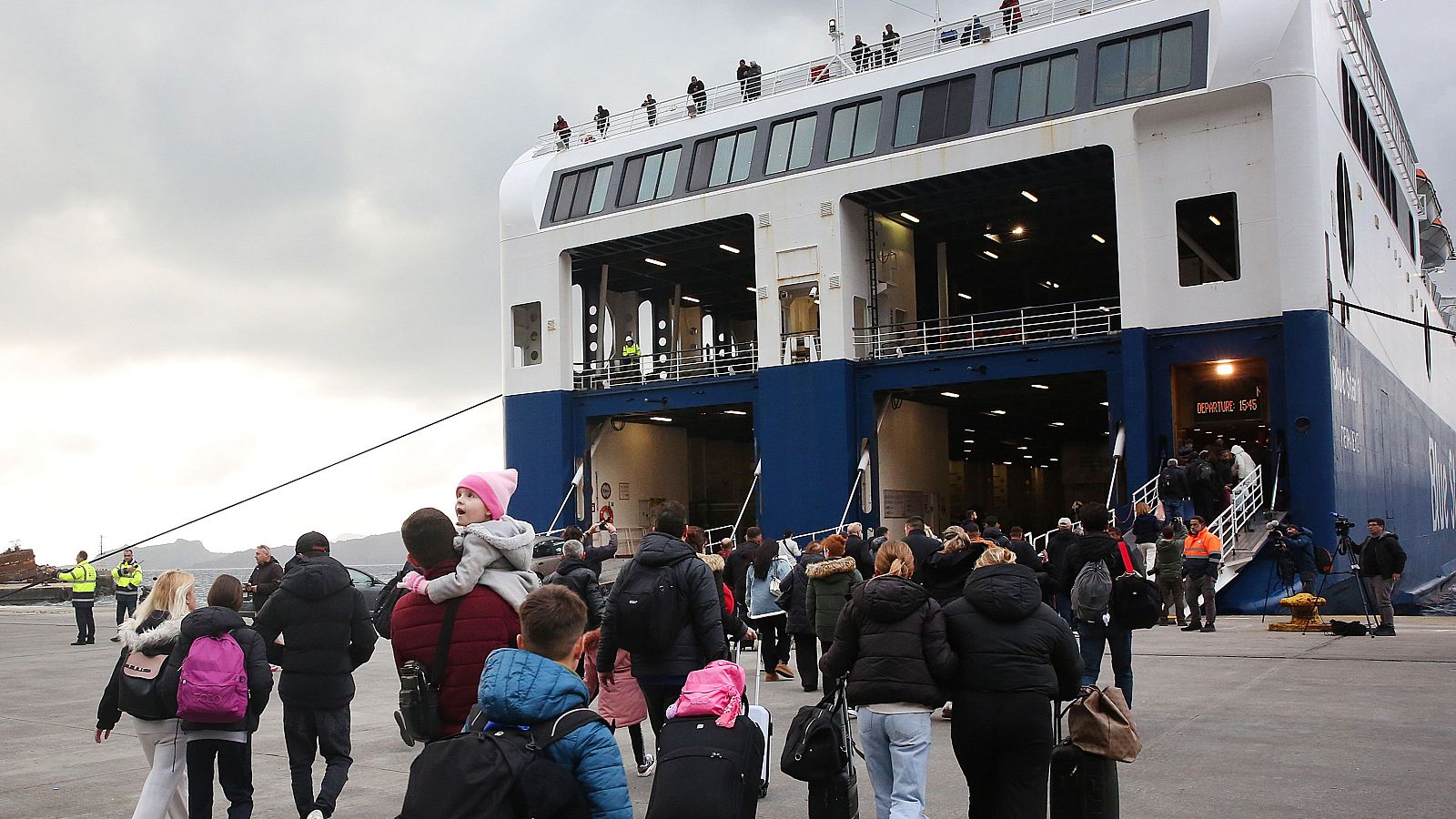 Evacuación de Santorini.