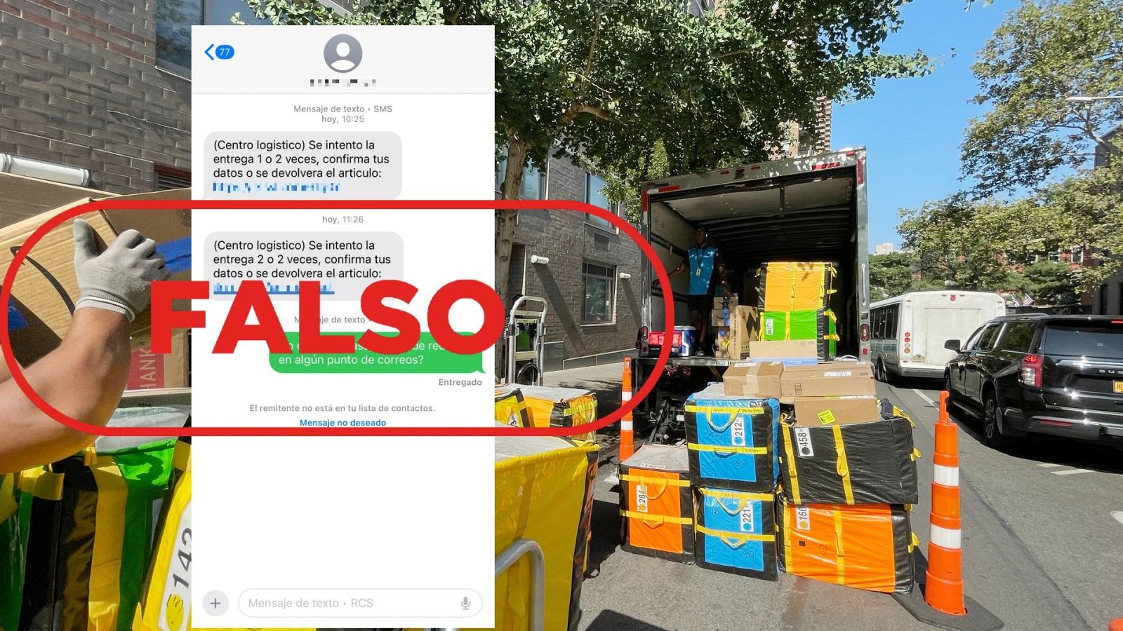 Este SMS que te pide confirmar tus datos para que no devuelvan tu pedido es un fraude