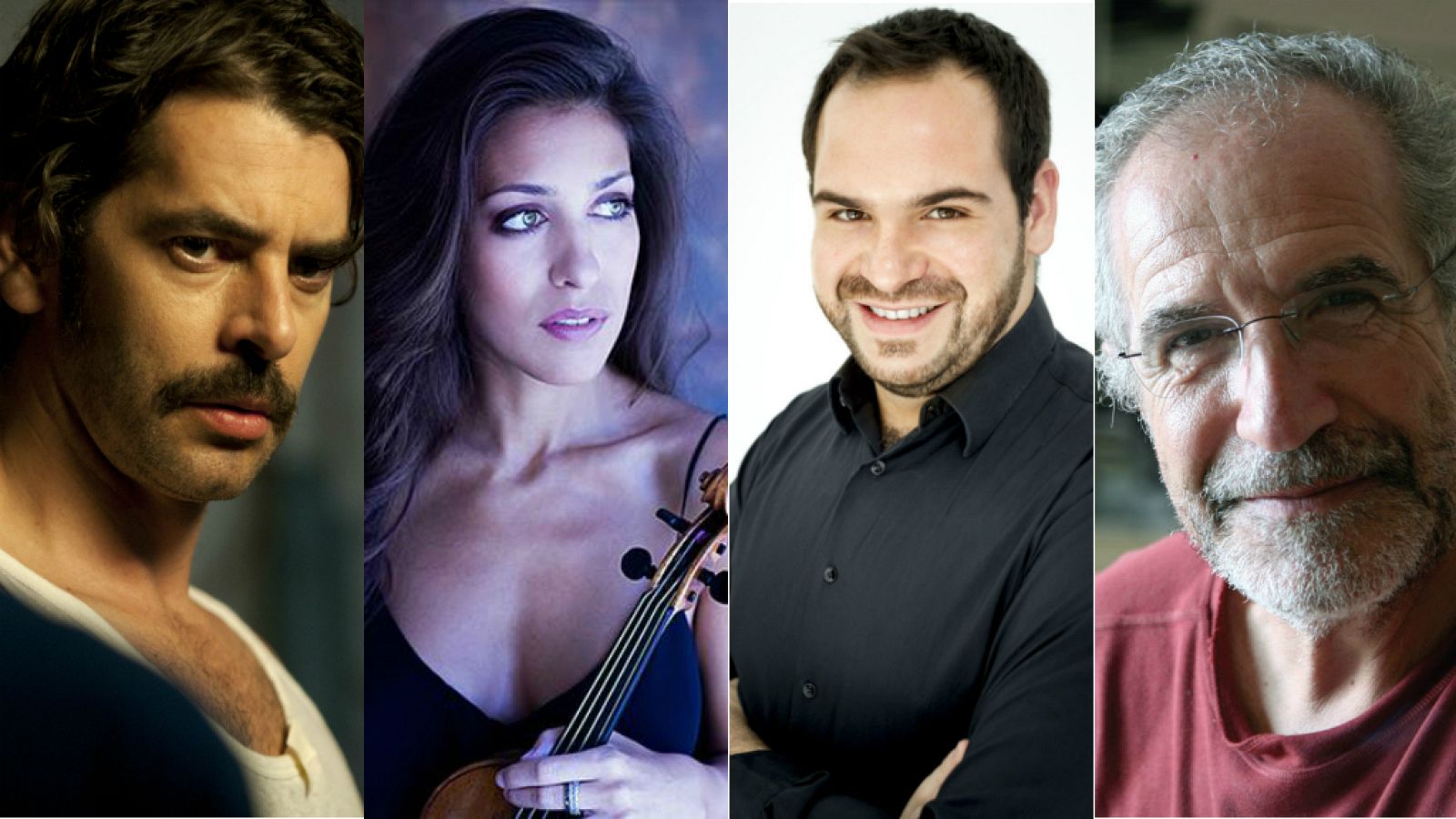 Eduardo Noriega (foto de Charo Guerrero), Leticia Moreno (foto de Omar Ayyashi), Jorge Usón y Javier Aguirresarobe