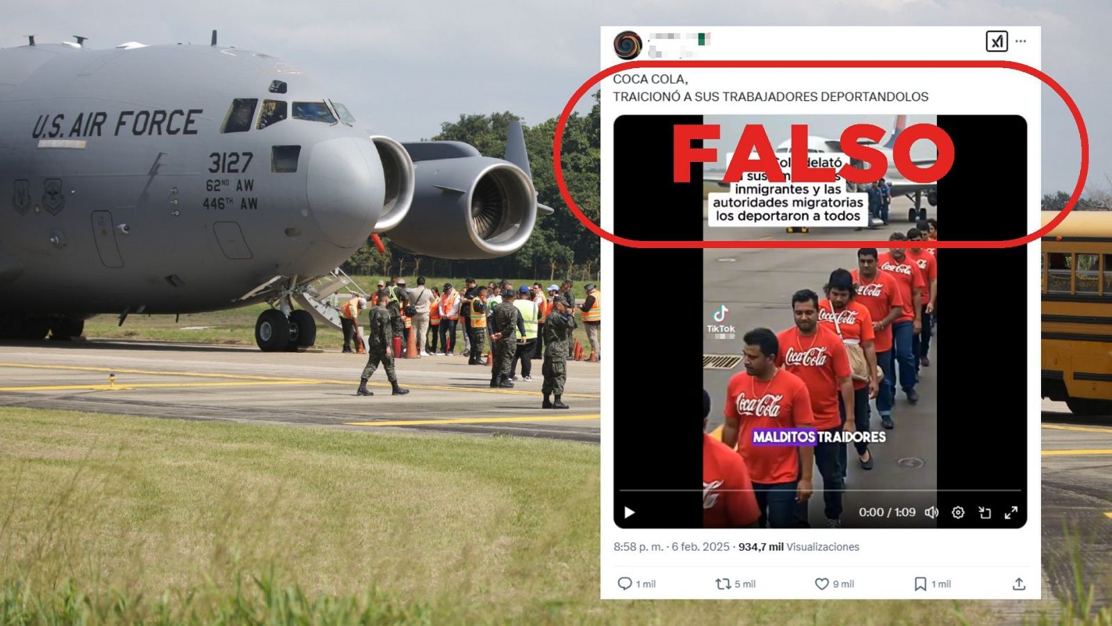 No son trabajadores de Coca Cola deportados en Texas, es IA
