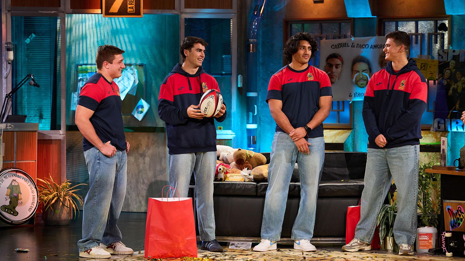 Mario Pichardie, Álvaro García, Imanol Urraza y Gonzalo Vinuesa en La Revuelta