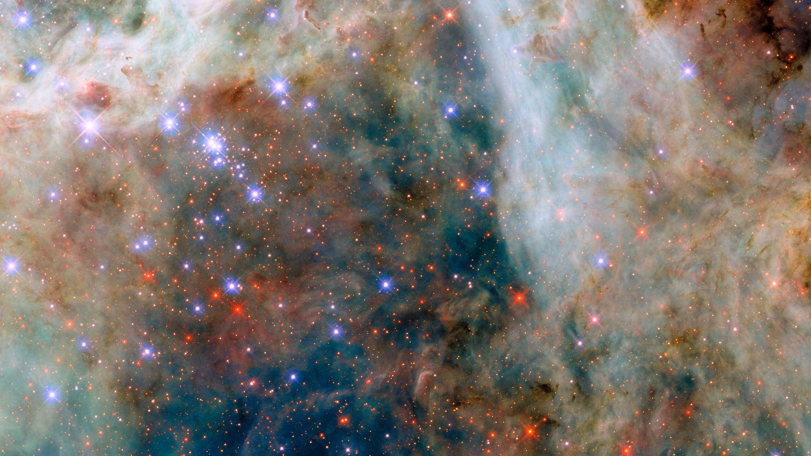 El telescopio espacial Hubble revela nubes de gas y polvo en la Gran Nube de Magallanes, a 160.000 años luz