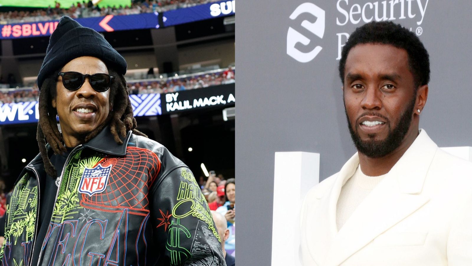 Combo de fotografías de archivo que muestra a los raperos Jay-Z (i) y a Sean Combs