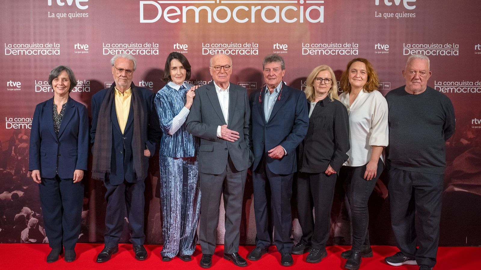 El equipo de la serie documental, en la presentación este lunes