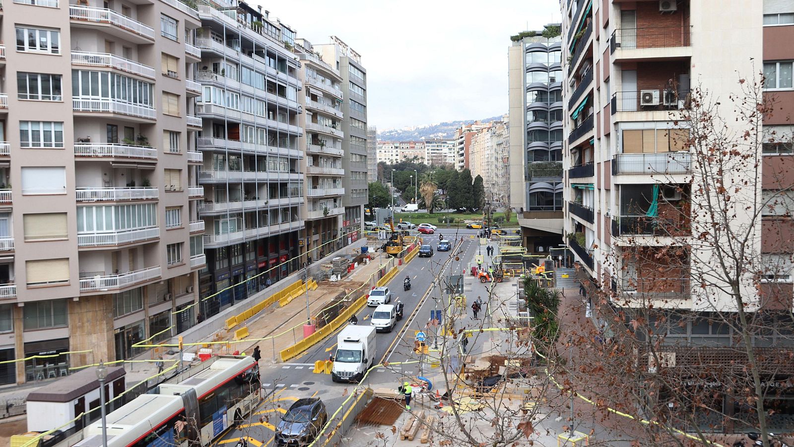 El tram del carrer del Comte d'Urgell de Barcelona, entre la plaça de Francesc Macià i el carrer de Buenos Aires. | ACN