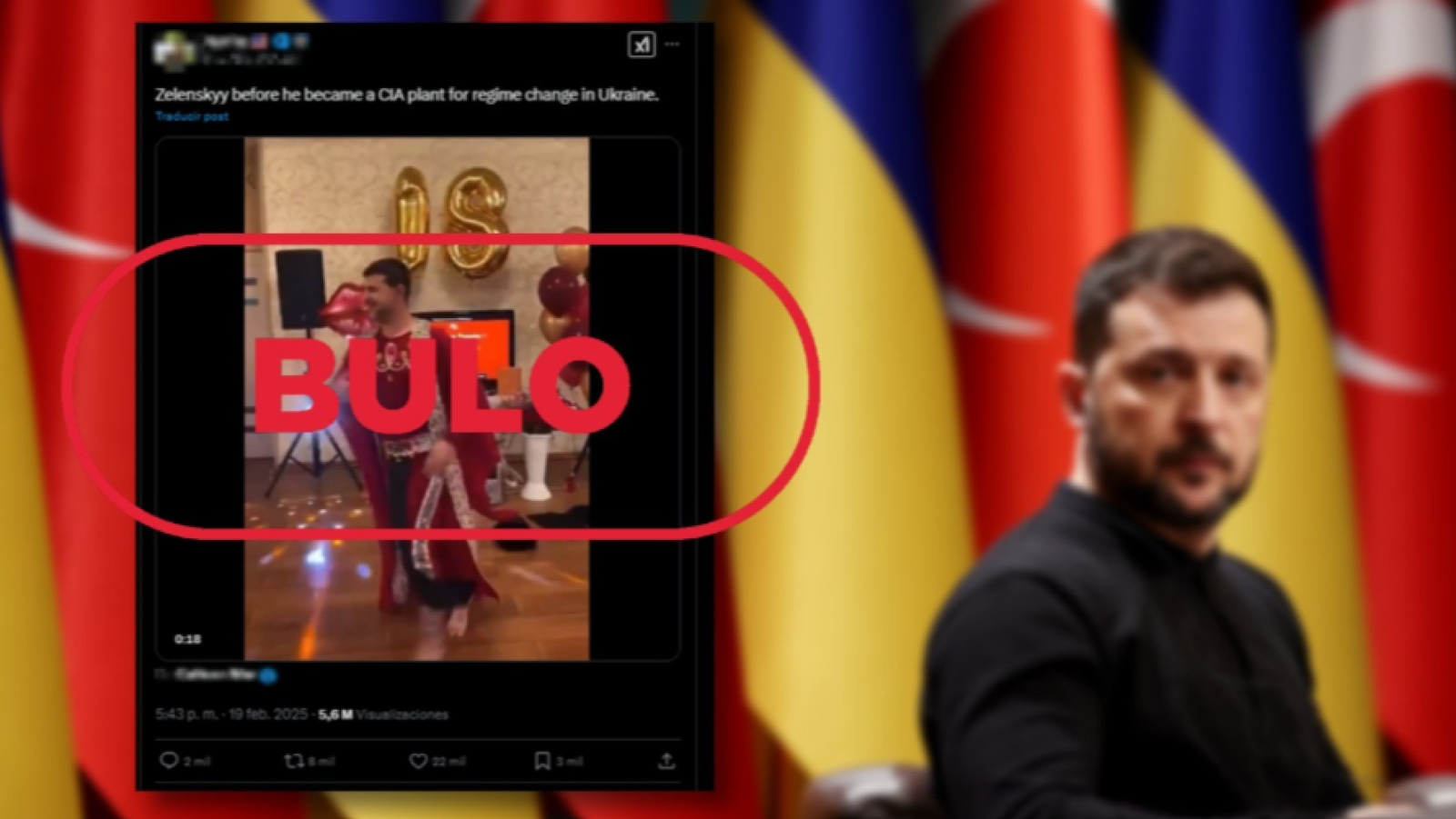 No es un vídeo de Volodímir Zelenski bailando, es un bulo