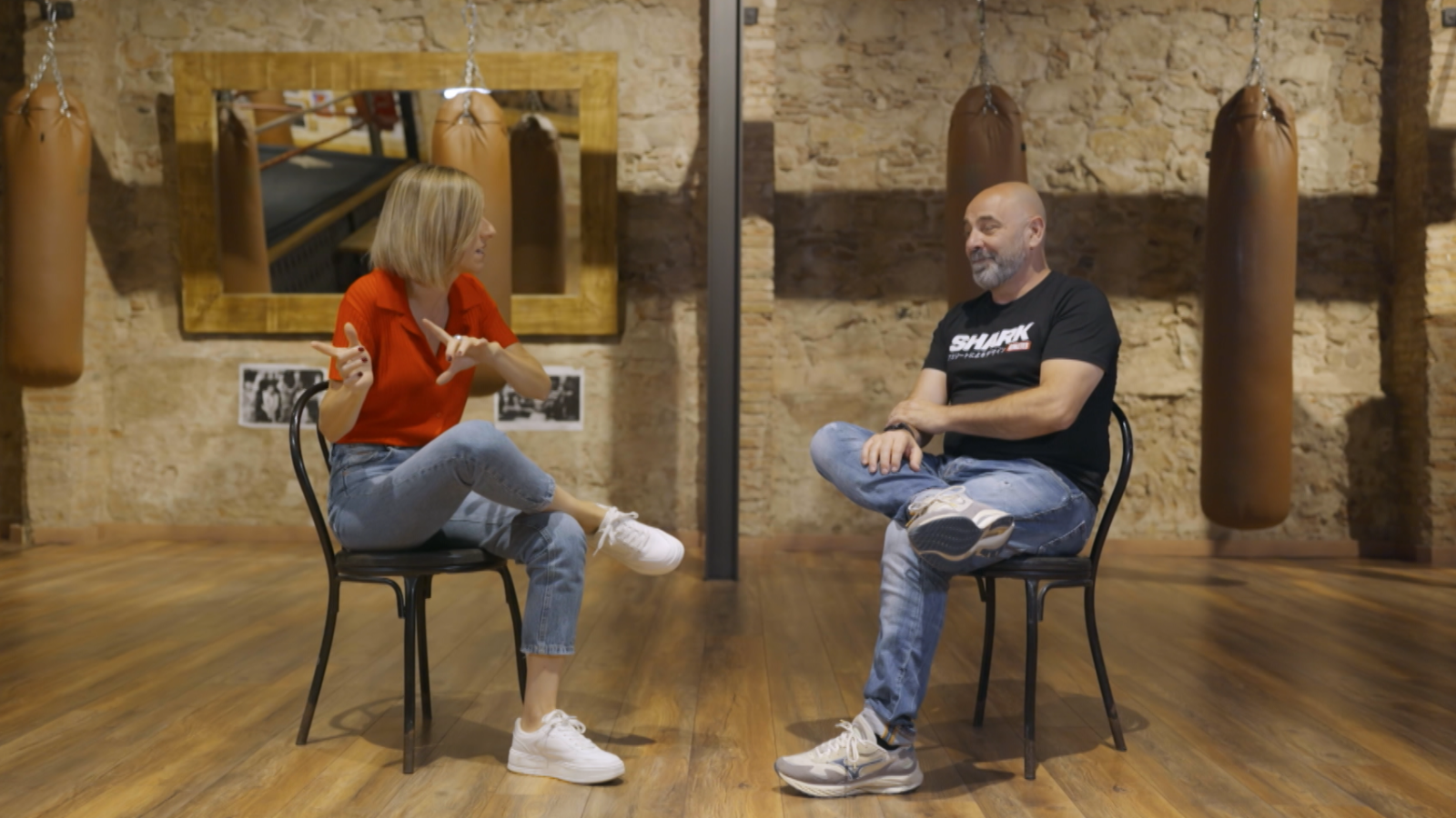 Ana Boadas amb el psicòleg Víctor Amat, a 'Mapes mentals'