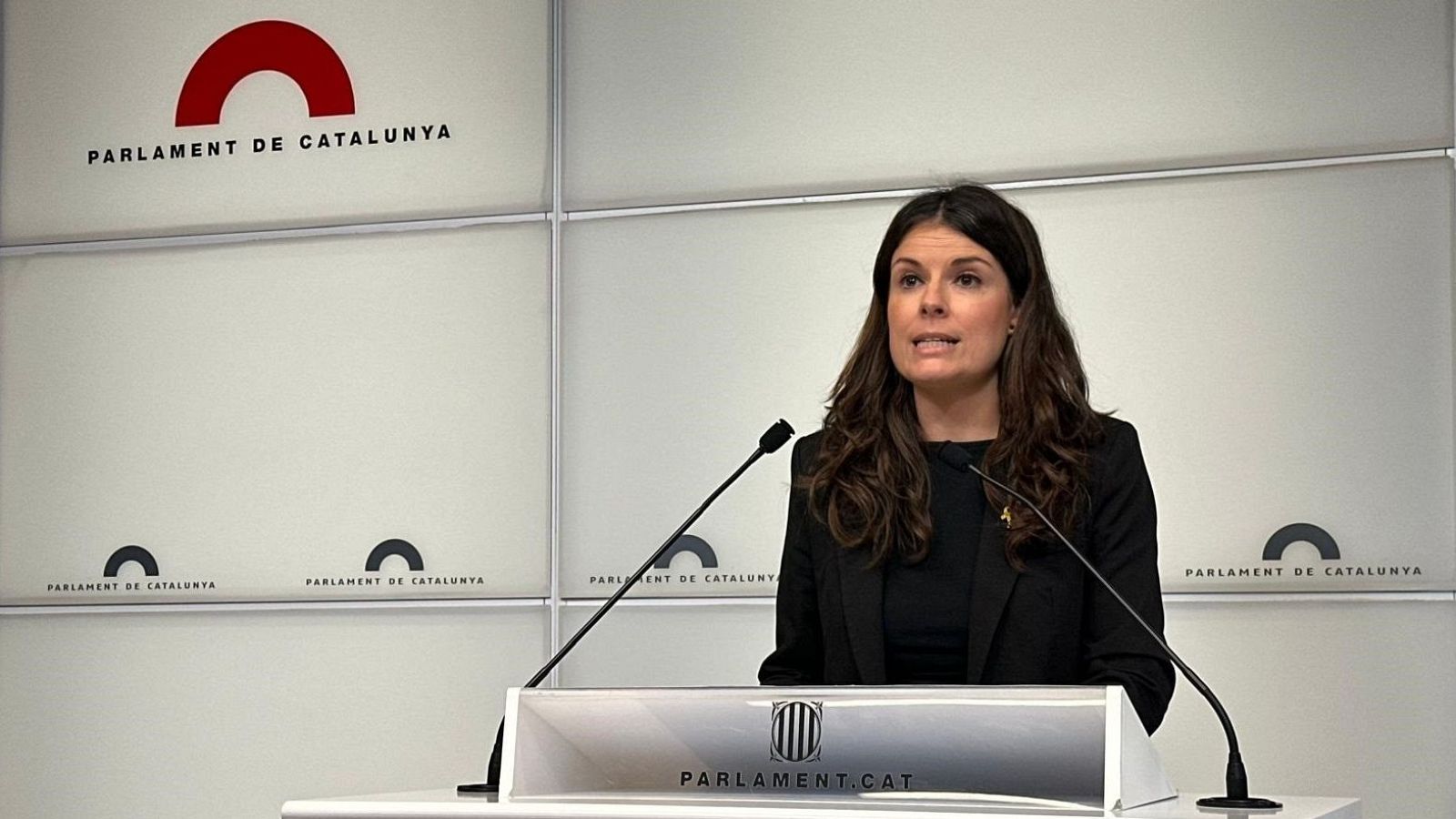La portavoz de Junts, Mònica Sales, en el Parlament catalán