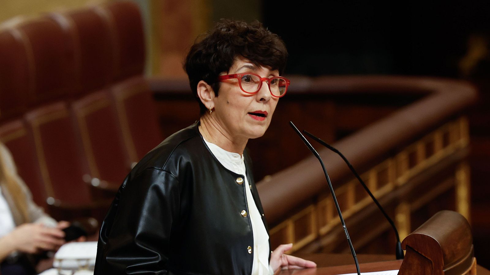 La diputada del PNV, Maribel Vaquero, interviene en el Pleno del Congreso de los Diputados celebrado este martes