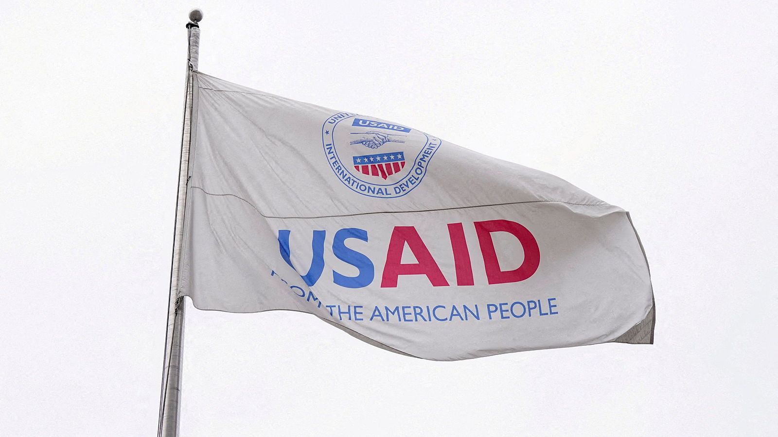 Una bandera de la Agencia de Estados Unidos para el Desarrollo Internacional (Usaid)