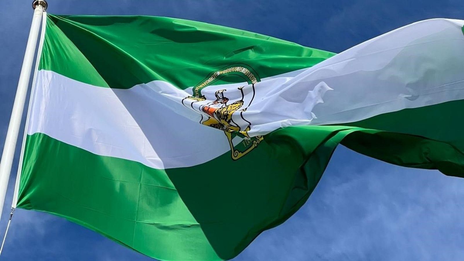 Imagen de una bandera de Andalucía