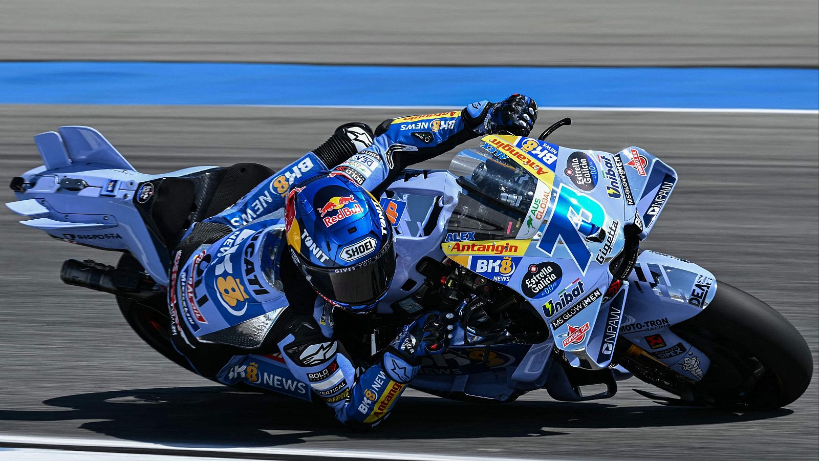 Álex Márquez durante la sesión de entrenamientos del GP de Tailandia de MotoGP.