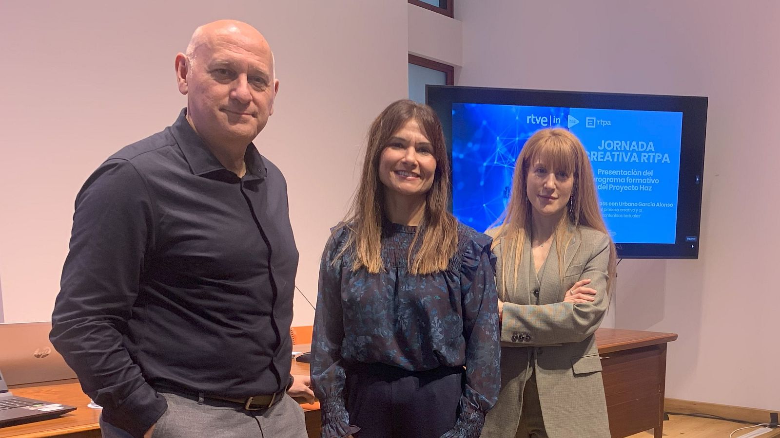 Urbano García, Sonsoles Miranda y Lucía Herrera