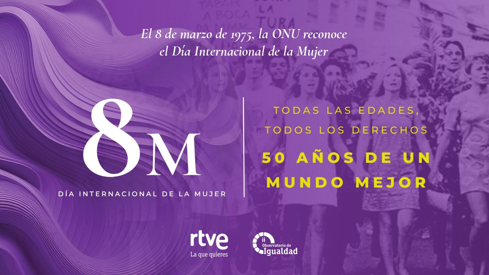 Cartel de la campaña de RTVE por el 8 de marzo de 2025, Día de la Mujer