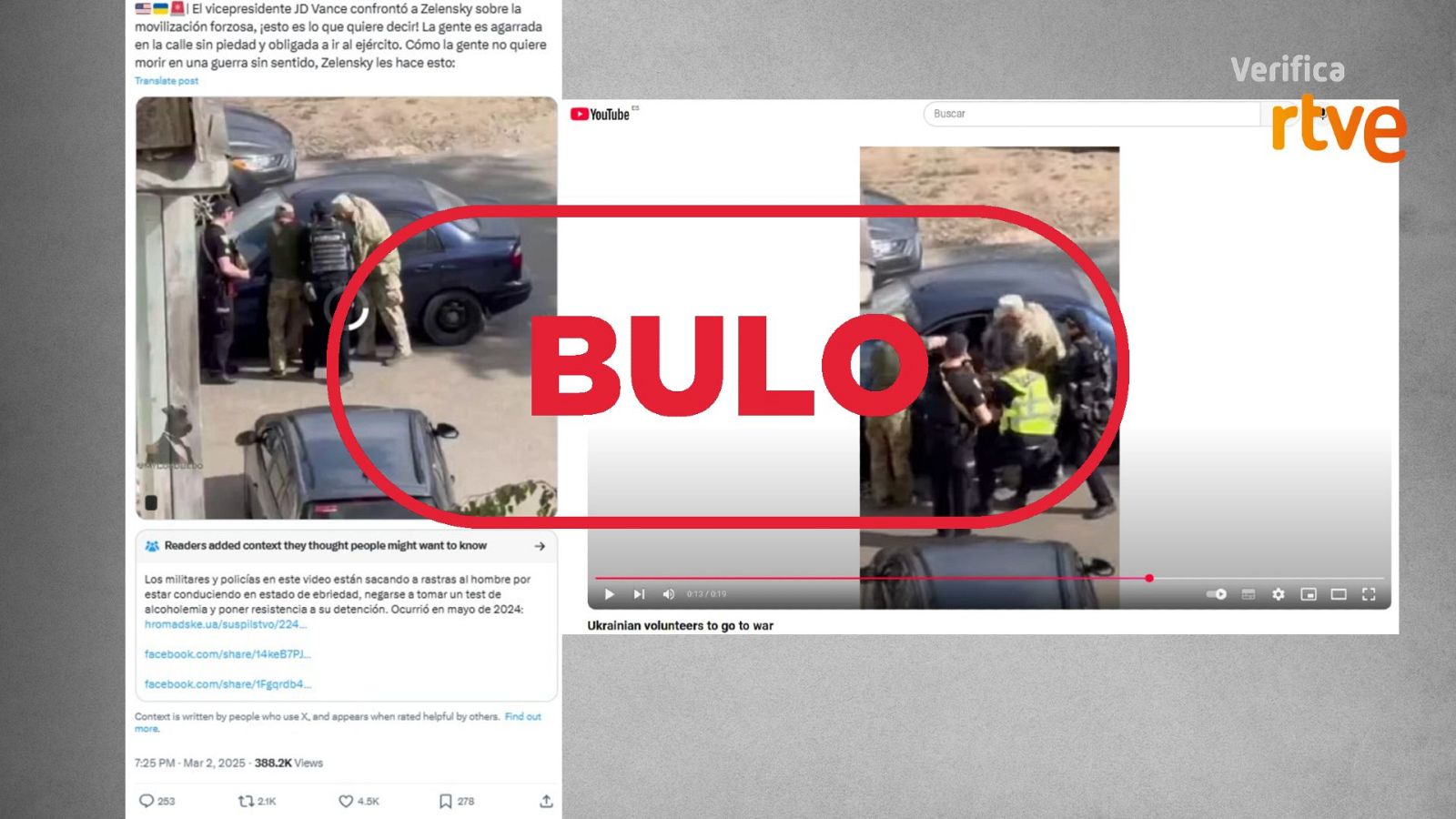 No es un hombre reclutado a la fuerza, es un bulo