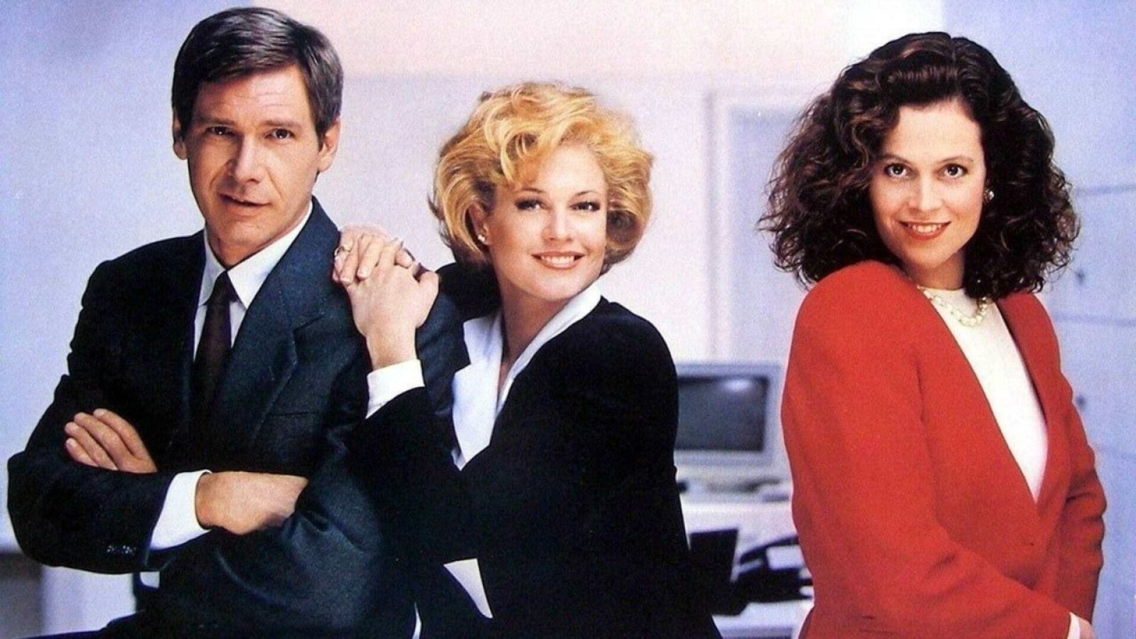 'Armas de mujer', película dirigida por Mike Nichols con Harrison Ford, Sigourney Weaver, Melanie Griffith, Alec Baldwin