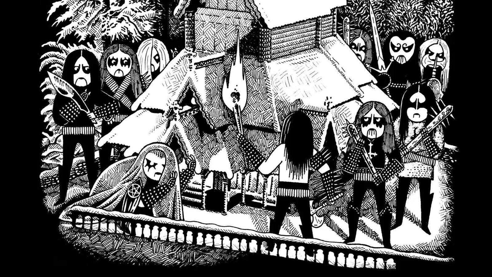 Detalle de la portada de 'Black Metal' (Autsaider Comics)