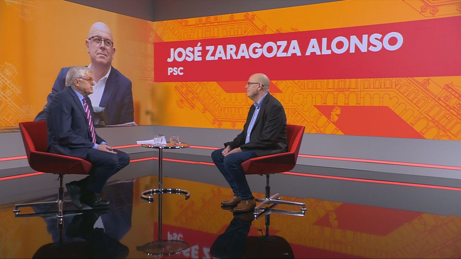 José Zaragoza, al plató d''Aqui parlem'