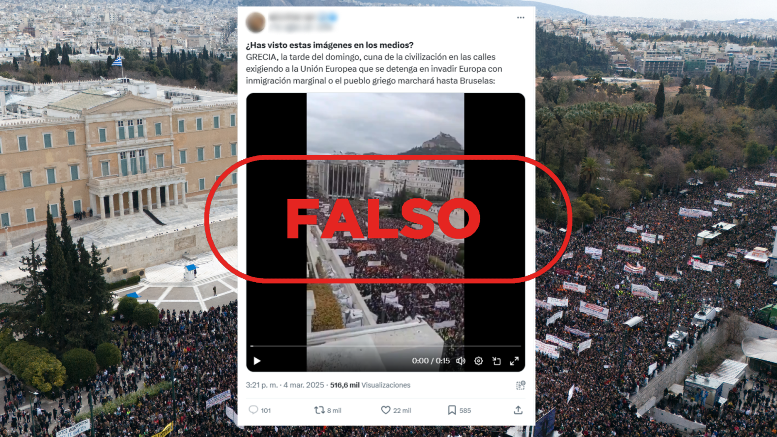 Este vídeo no muestra una protesta antiinmigración en Grecia