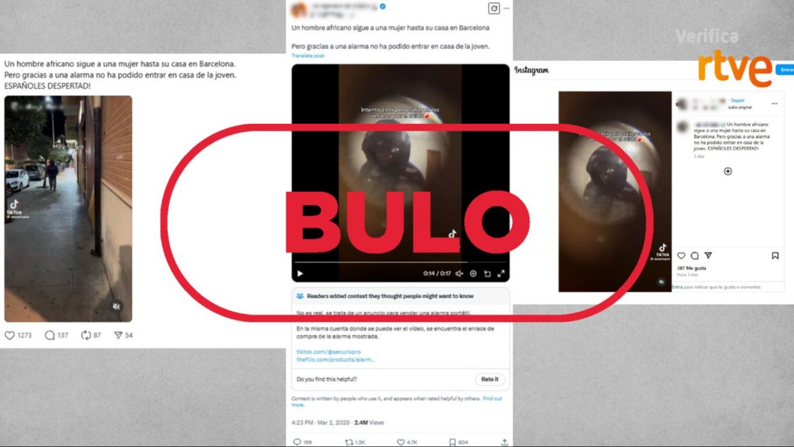 No es un vídeo de un "africano" siguiendo a una mujer a su casa, es un bulo
