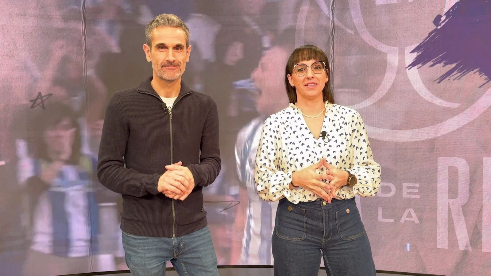 David Figueira i Marta Corredera, encarregats de la retransmissió de la tornada de les semifinals de la Copa de la Reina a RTVE