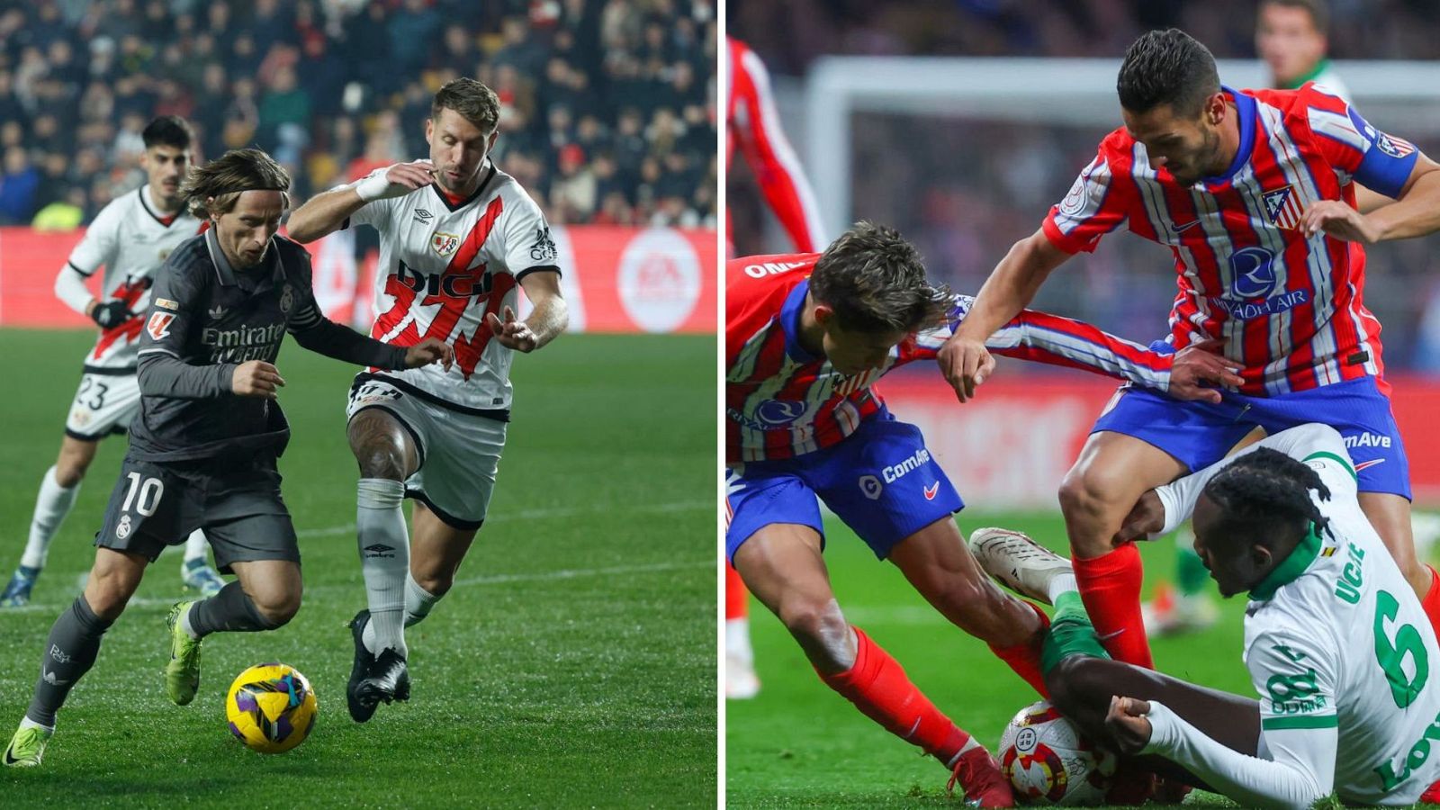 El pulso por la Liga pasa por el doble derbi madrileño del Bernabéu y Coliseum