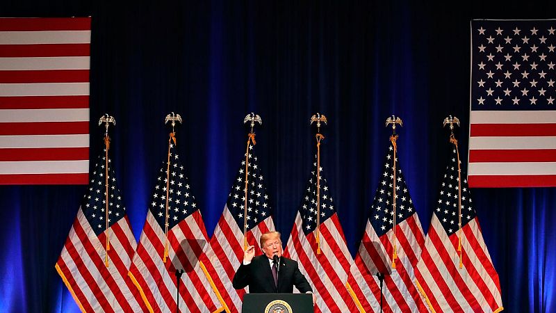 Trump apela a competir para mantener el liderazgo mundial: "Estados Unidos va a ganar"