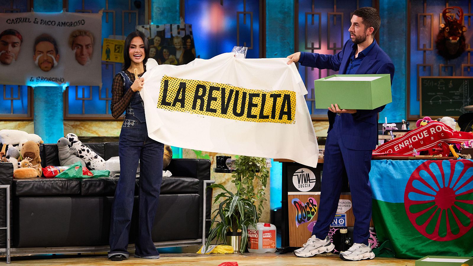Natti Natasha y David Broncano en La Revuelta 10/3/25