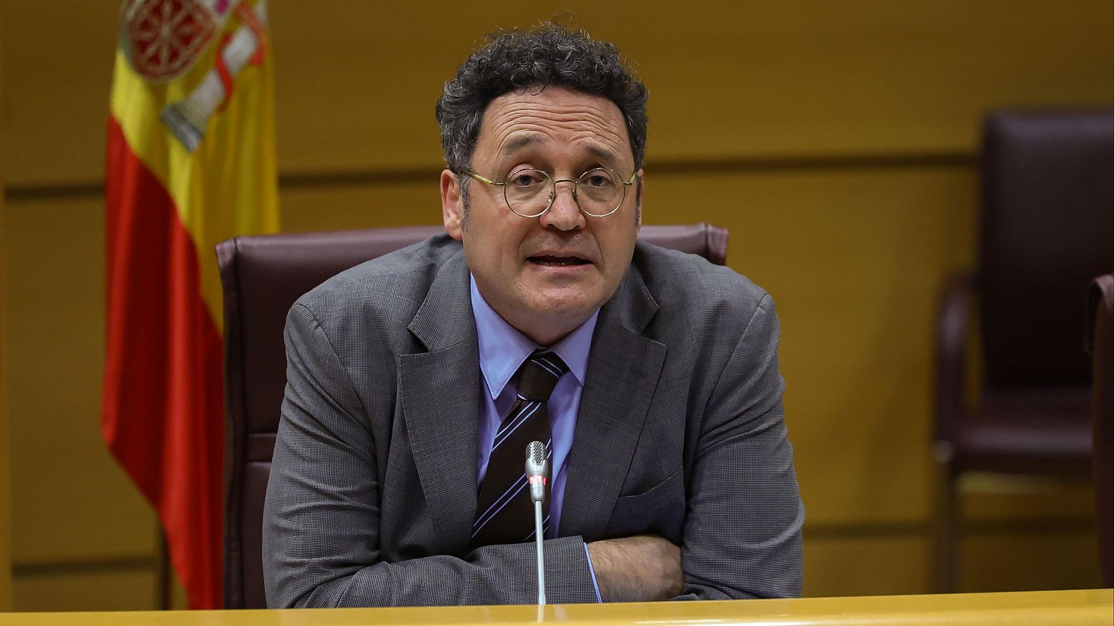 El fiscal general del Estado, Álvaro García Ortiz, durante una comparecencia en el Senado